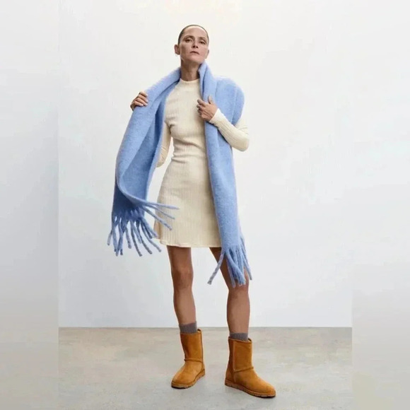 Mango Dresses & Skirts - Mango Knitted Fall Mini Dress  in Cream Colour NWT